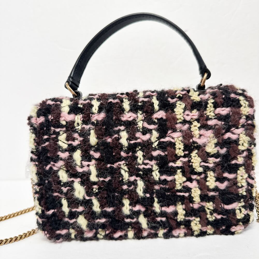 Tory Burch New Mini Kira Tweed Top Handle Chain Wallet Crossbody - Picture 6 of 16